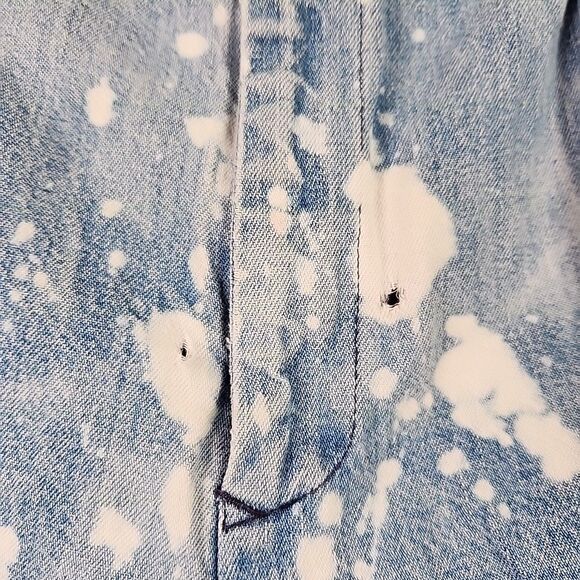 VTG Ralph Lauren Country Pleated Front Distressed Denim Jeans Shorts Size 12 Y2K - Picture 4 of 12